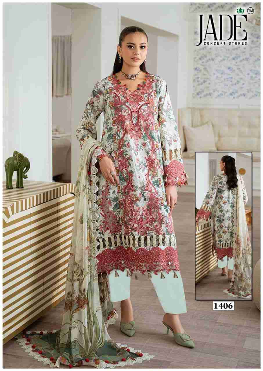 Bin Saeed Vol-14 By Jade 1401 To 1406 Series Beautiful Festive Suits Stylish Fancy Colorful Casual Wear & Ethnic Wear Pure Lawn Cotton Print Dresses At Wholesale Price