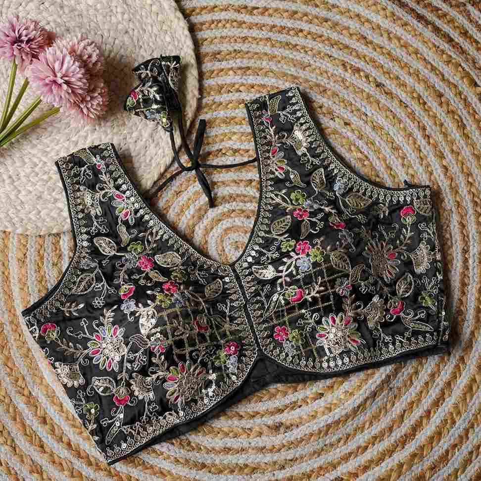 Kb-12 By Fashid Wholesale 01 To 09 Series Designer Beautiful Collection Occasional Wear & Party Wear Bridal Cosmos Silk Blouse At Wholesale Price