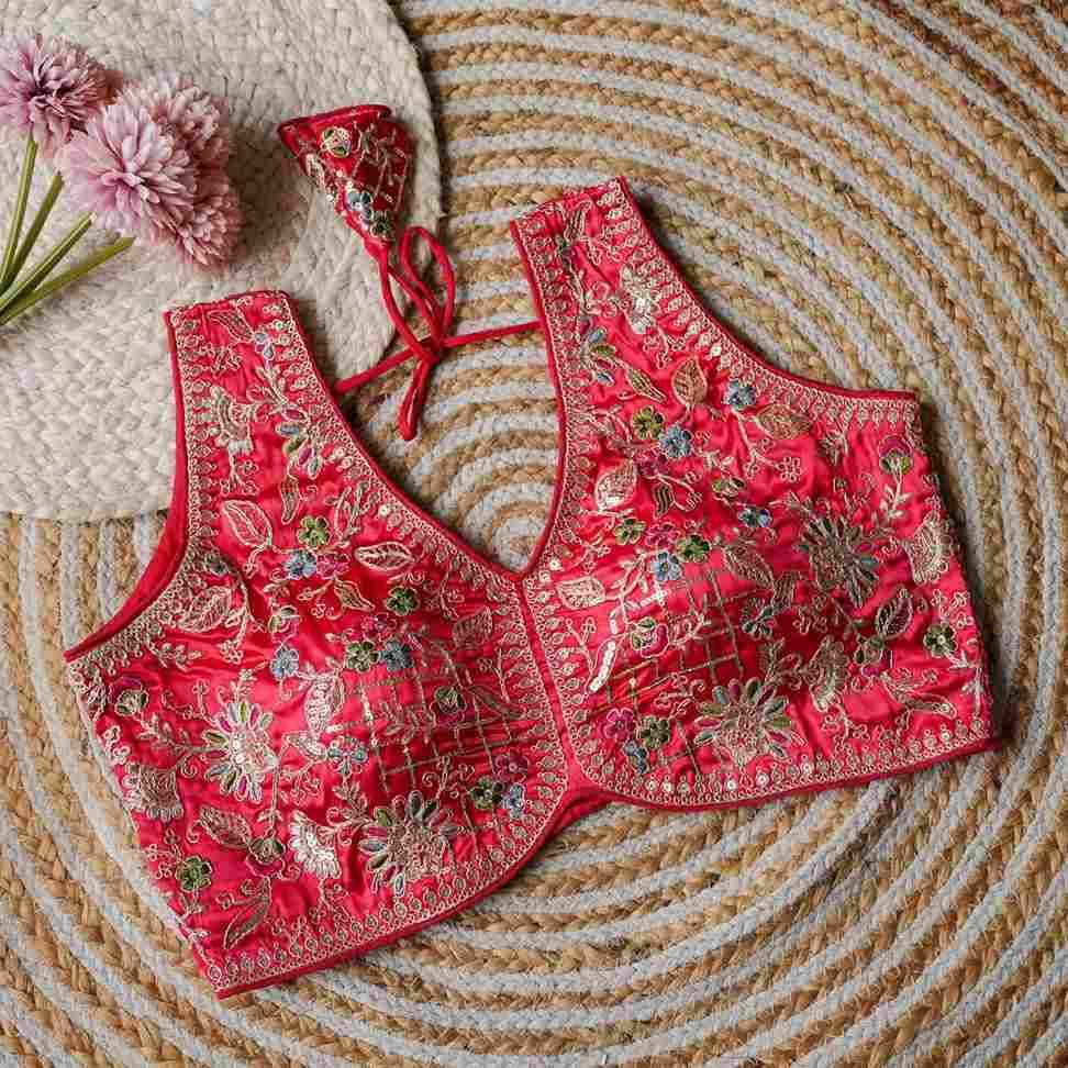 Kb-12 By Fashid Wholesale 01 To 09 Series Designer Beautiful Collection Occasional Wear & Party Wear Bridal Cosmos Silk Blouse At Wholesale Price