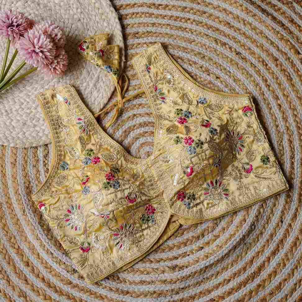Kb-12 By Fashid Wholesale 01 To 09 Series Designer Beautiful Collection Occasional Wear & Party Wear Bridal Cosmos Silk Blouse At Wholesale Price