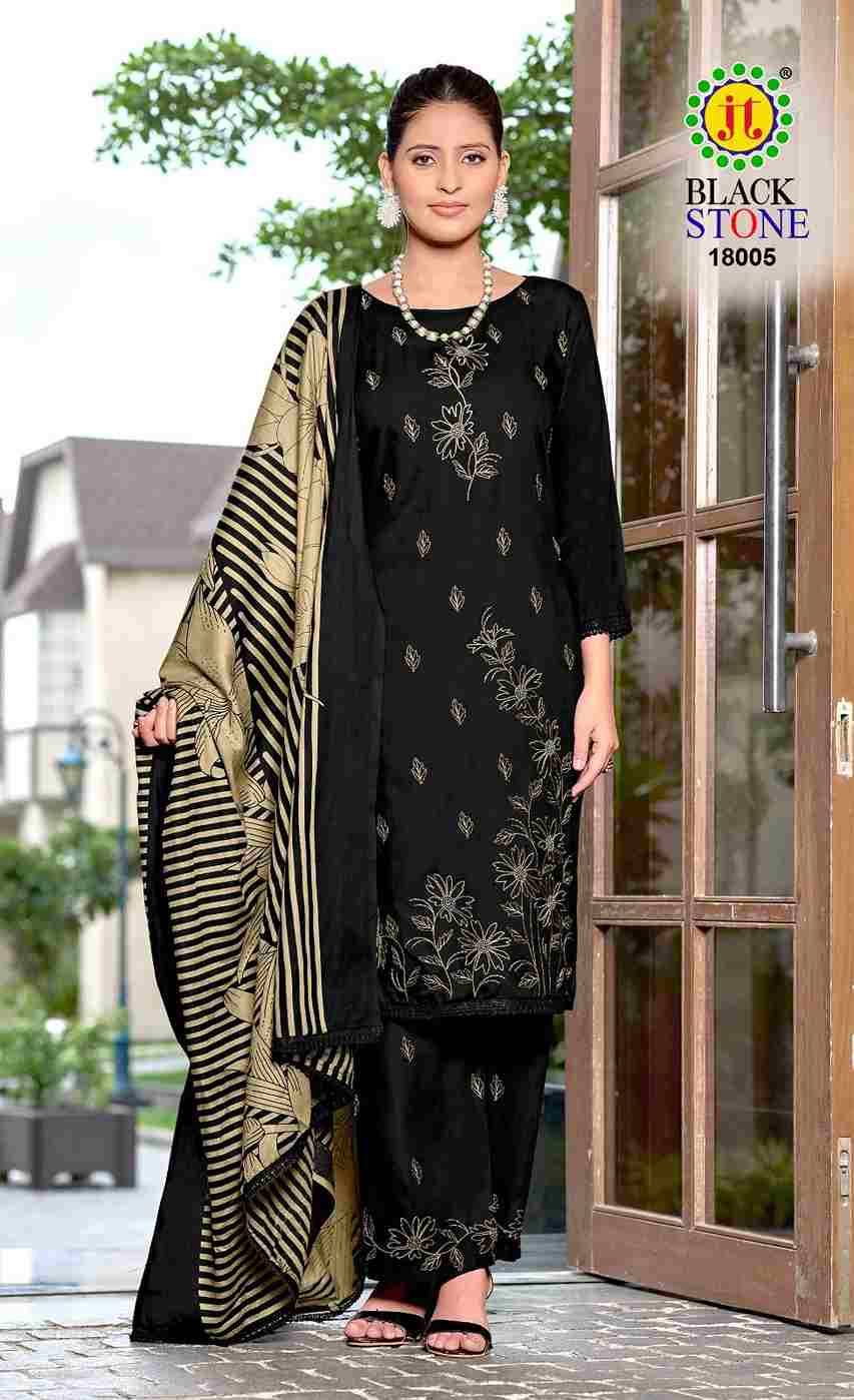 Black Stone Vol-18 By JT 18001 To 18005 Series Beautiful Festive Suits Colorful Stylish Fancy Casual Wear & Ethnic Wear Rayon Dresses At Wholesale Price