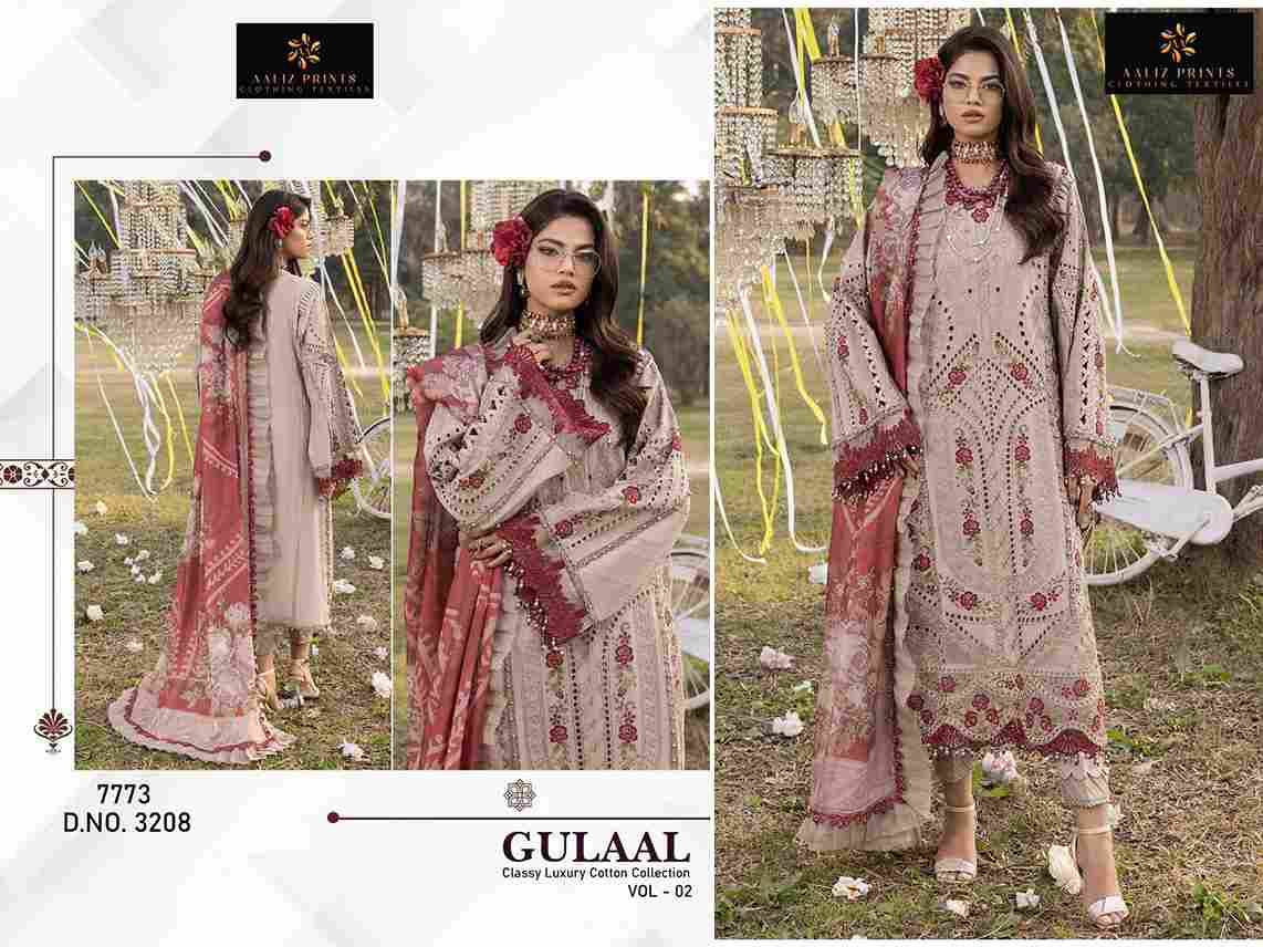 Gulaal Vol-2 By Aaliz Prints 3205 To 3209 Series Beautiful Festive Pakistani Suits Stylish Fancy Colorful Casual Wear & Ethnic Wear Soft Cotton Digital Print Dresses At Wholesale Price