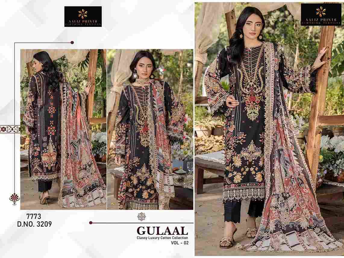 Gulaal Vol-2 By Aaliz Prints 3205 To 3209 Series Beautiful Festive Pakistani Suits Stylish Fancy Colorful Casual Wear & Ethnic Wear Soft Cotton Digital Print Dresses At Wholesale Price
