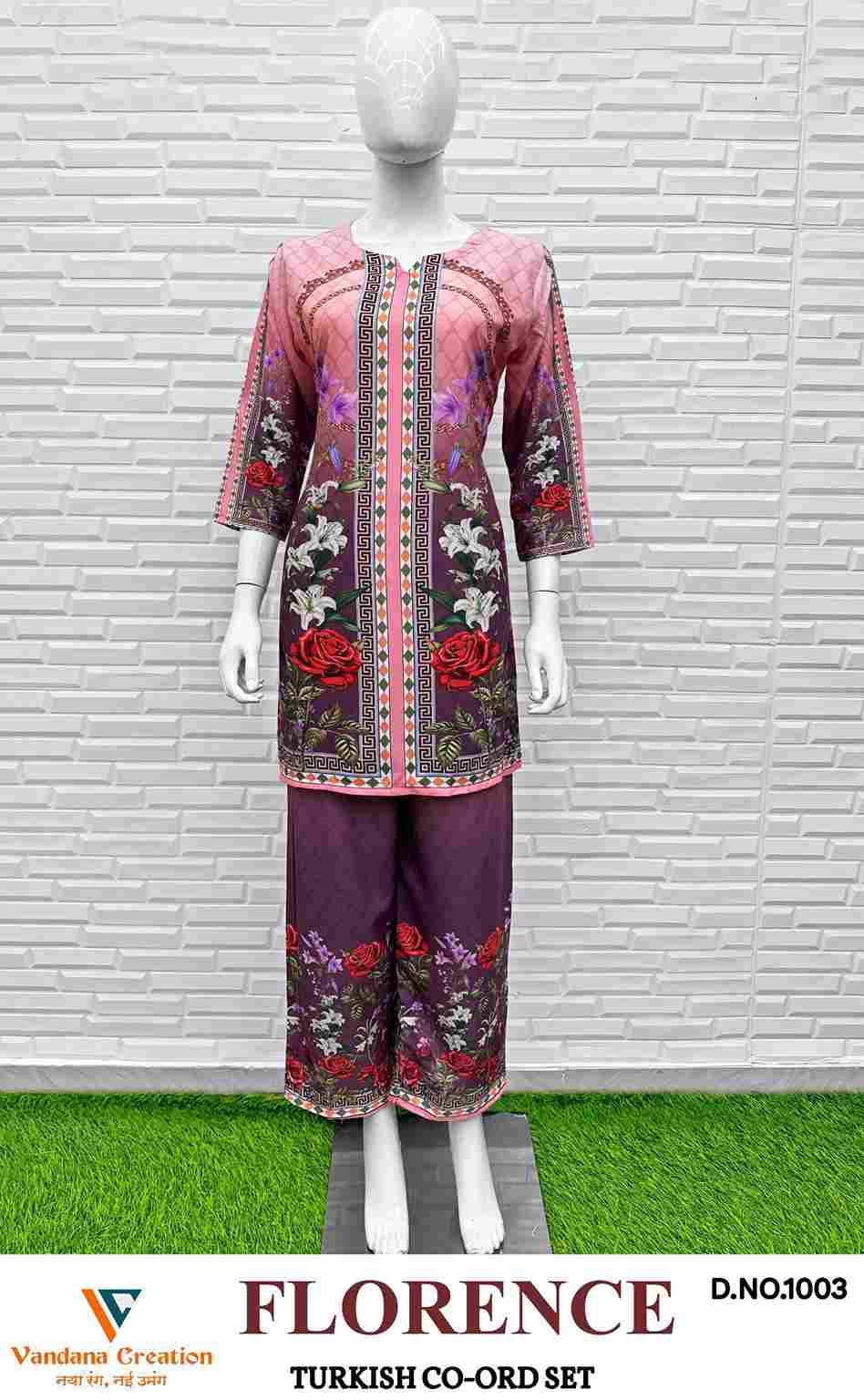 Florence By Vandana Creation 1001 To 1008 Series Designer Stylish Fancy Colorful Beautiful Party Wear & Ethnic Wear Collection Rayon Co-Ords Set At Wholesale Price