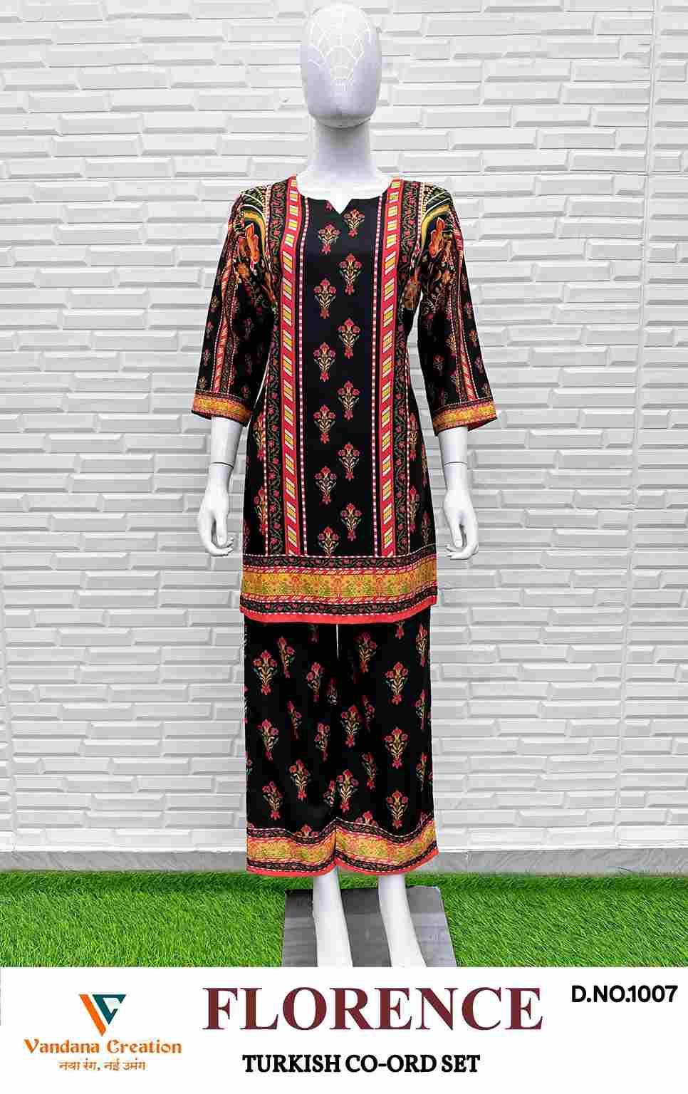Florence By Vandana Creation 1001 To 1008 Series Designer Stylish Fancy Colorful Beautiful Party Wear & Ethnic Wear Collection Rayon Co-Ords Set At Wholesale Price
