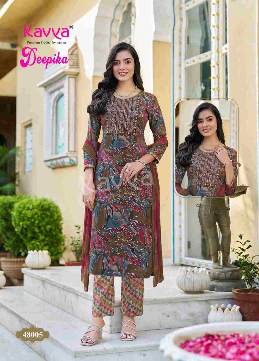 Deepika Vol-48 By Kavya 48001 To 48010 Series Festive Suits Beautiful Fancy Colorful Stylish Party Wear & Occasional Wear Fancy Dresses At Wholesale Price
