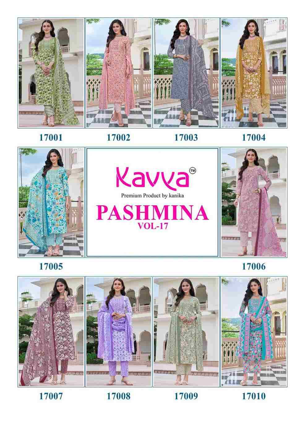 Pashmina Vol-17 By Kavya 17001 To 17010 Series Beautiful Stylish Festive Suits Fancy Colorful Casual Wear & Ethnic Wear & Ready To Wear Cotton Print Dresses At Wholesale Price