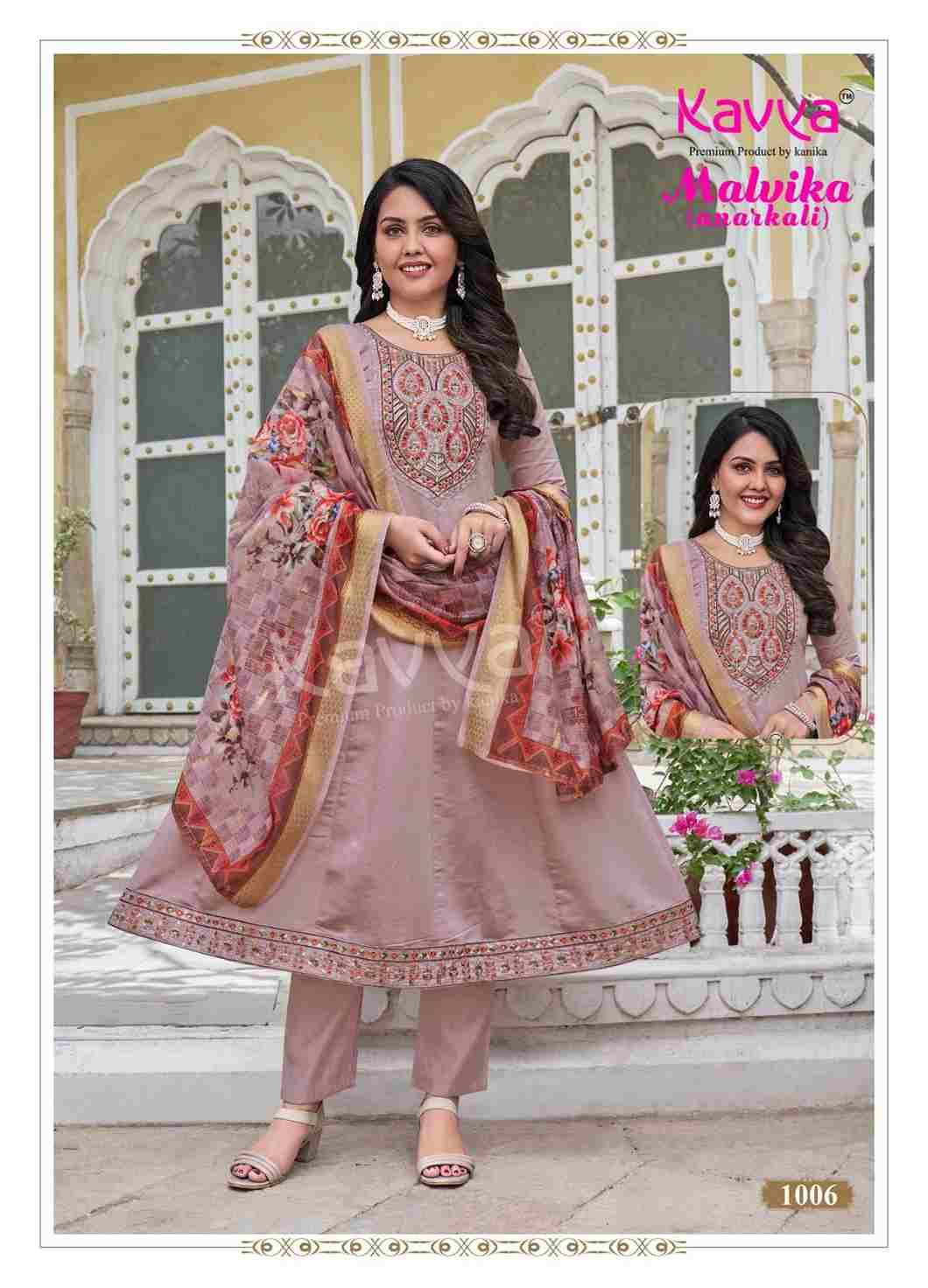 Malvika Vol-1 By Kavya 1001 To 1010 Series Beautiful Stylish Anarkali Suits Fancy Colorful Casual Wear & Ethnic Wear & Ready To Wear Fancy Dresses At Wholesale Price
