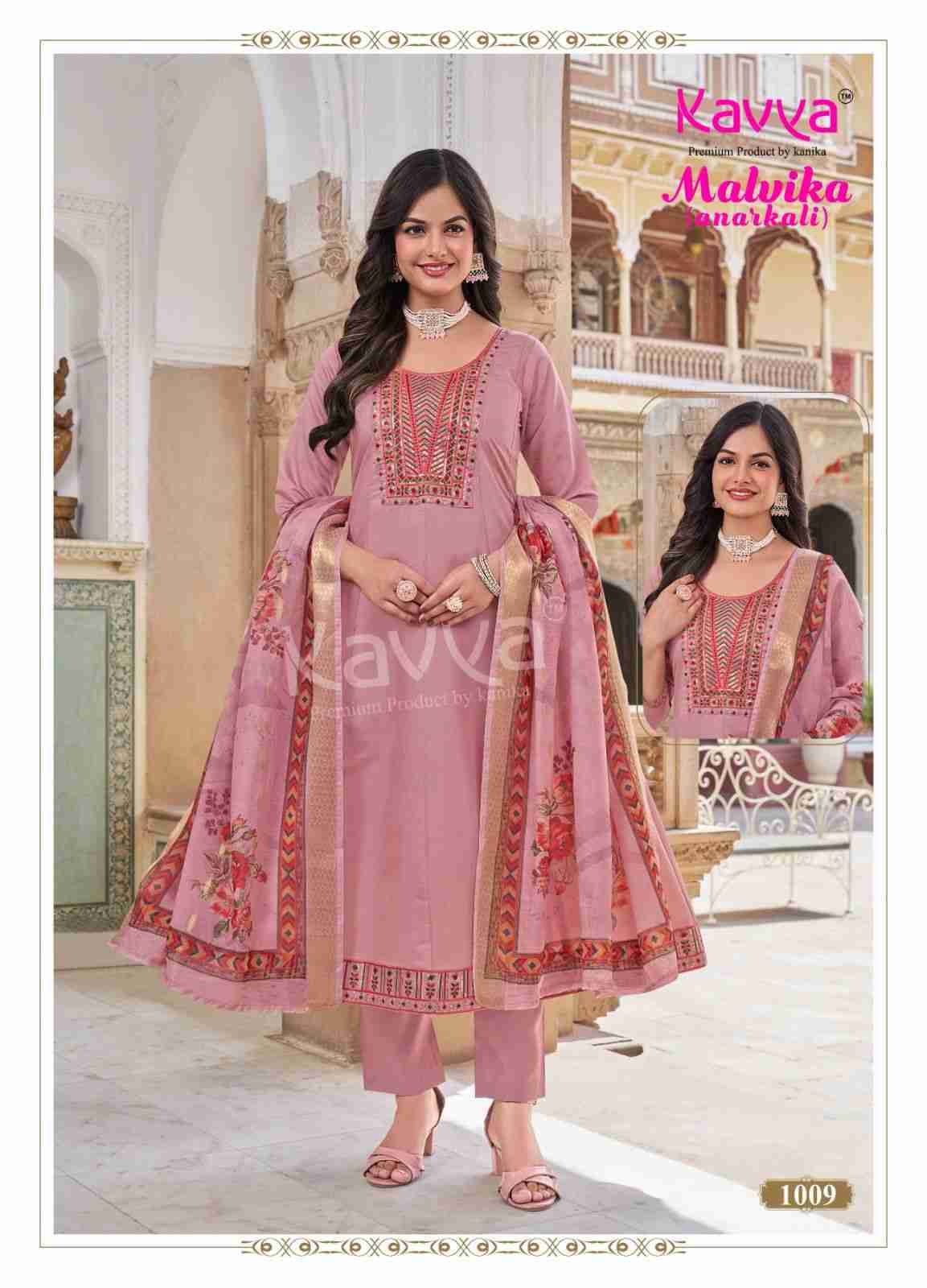 Malvika Vol-1 By Kavya 1001 To 1010 Series Beautiful Stylish Anarkali Suits Fancy Colorful Casual Wear & Ethnic Wear & Ready To Wear Fancy Dresses At Wholesale Price