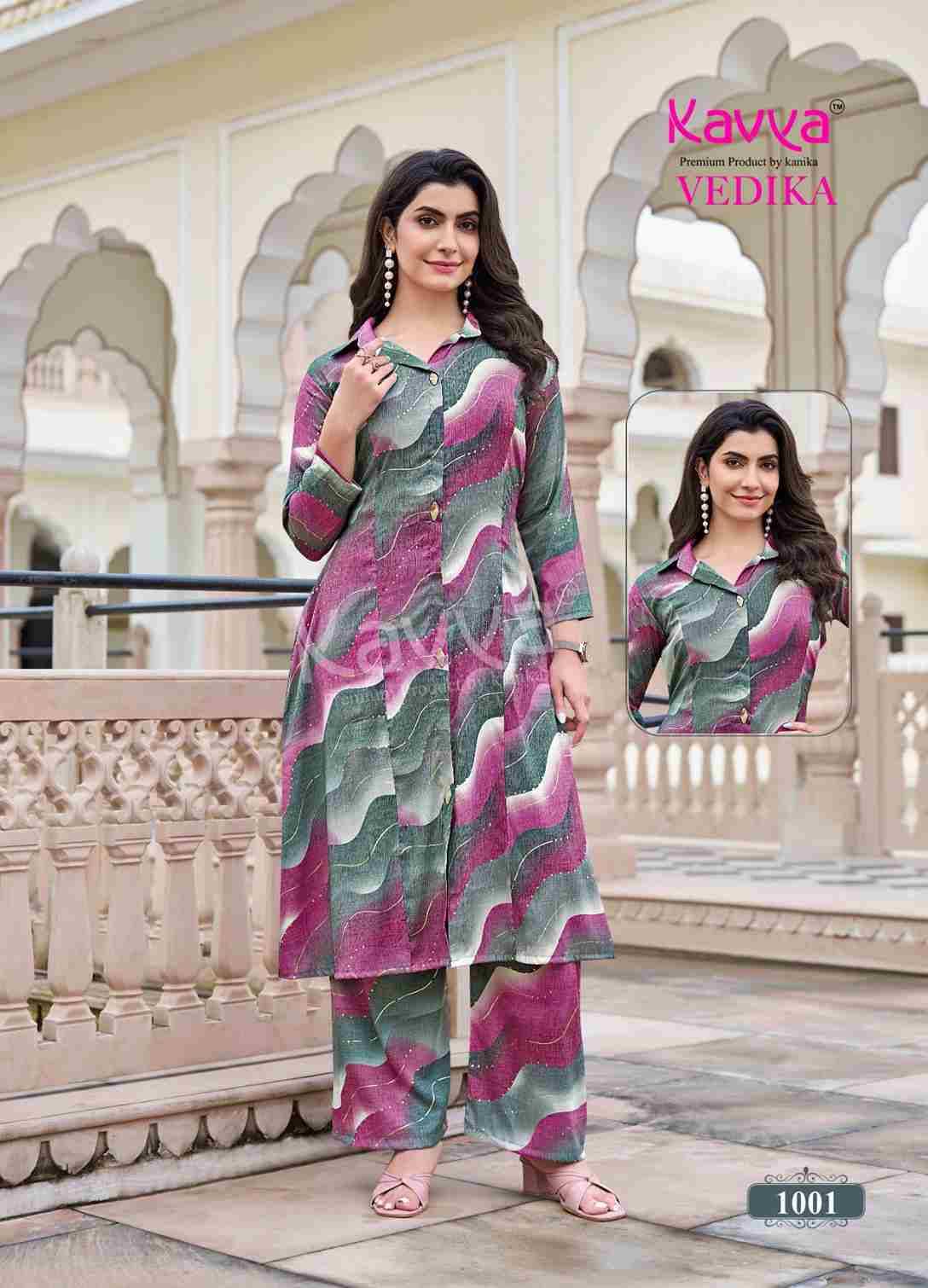 Vedika Vol-1 By Kavya 1001 To 1010 Series Designer Stylish Fancy Colorful Beautiful Party Wear & Ethnic Wear Collection Capsule Co-Ords Set At Wholesale Price
