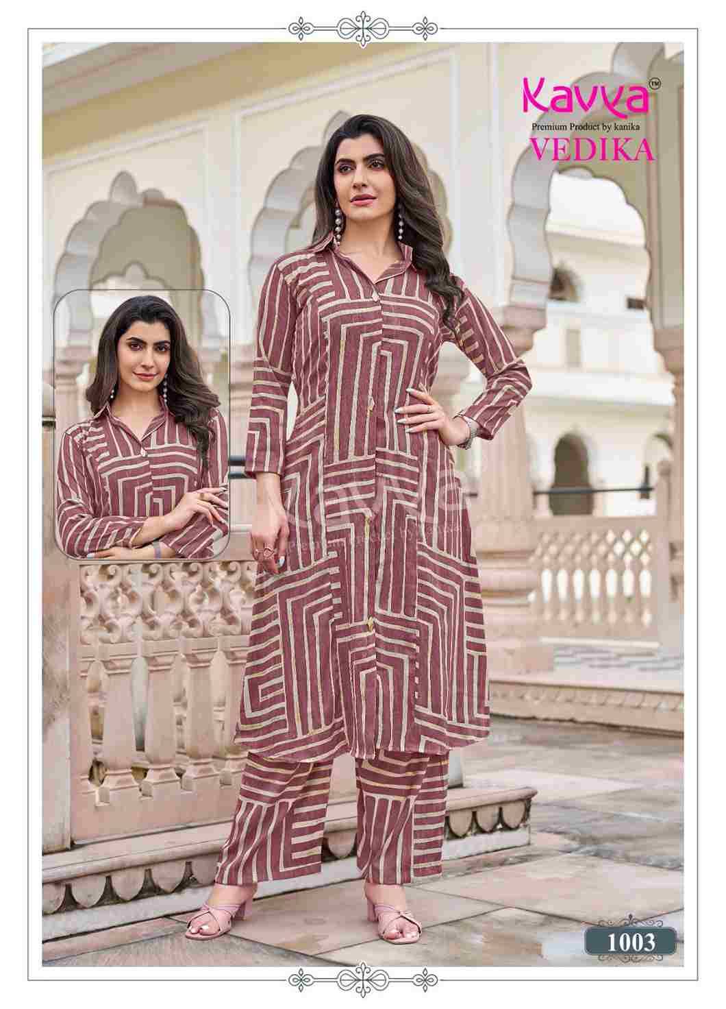 Vedika Vol-1 By Kavya 1001 To 1010 Series Designer Stylish Fancy Colorful Beautiful Party Wear & Ethnic Wear Collection Capsule Co-Ords Set At Wholesale Price