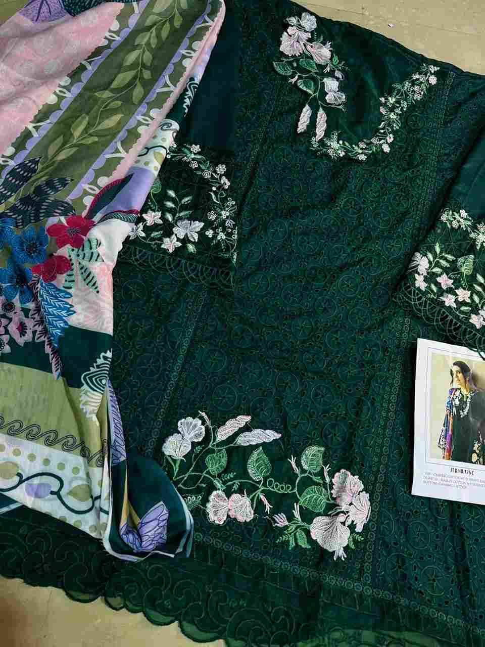 Johra Hit Design 176-C By Johra Tex Beautiful Pakistani Suits Colorful Stylish Fancy Casual Wear & Ethnic Wear Cambric Cotton Embroidered Dresses At Wholesale Price