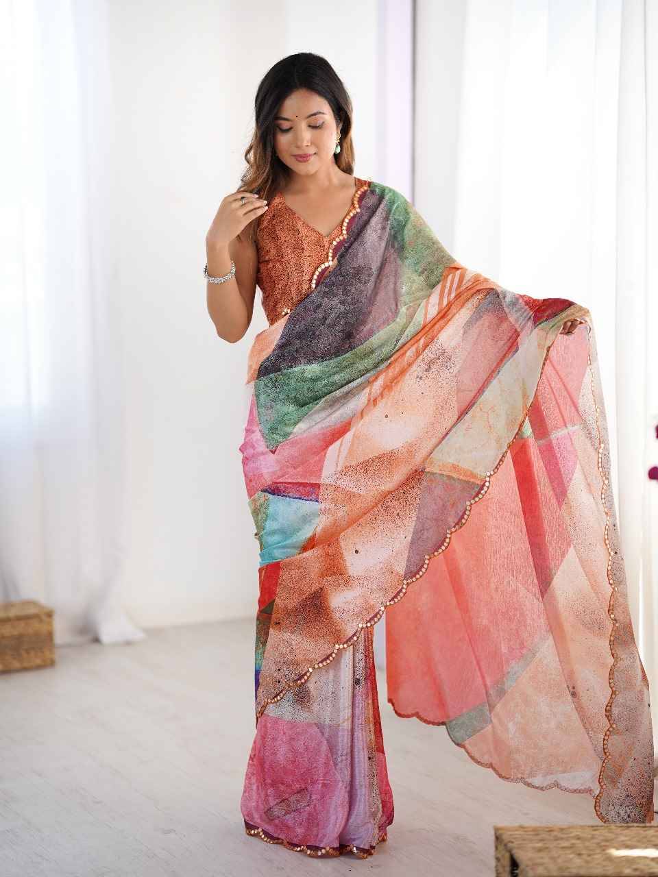 Elena Vol-3 By PC 301 To 310 Series Indian Traditional Wear Collection Beautiful Stylish Fancy Colorful Party Wear & Occasional Wear Chinnon Sarees At Wholesale Price