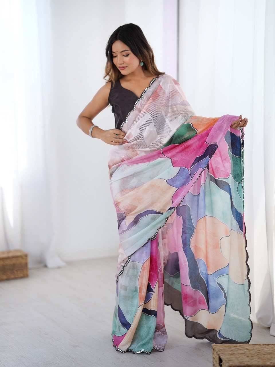 Elena Vol-3 By PC 301 To 310 Series Indian Traditional Wear Collection Beautiful Stylish Fancy Colorful Party Wear & Occasional Wear Chinnon Sarees At Wholesale Price