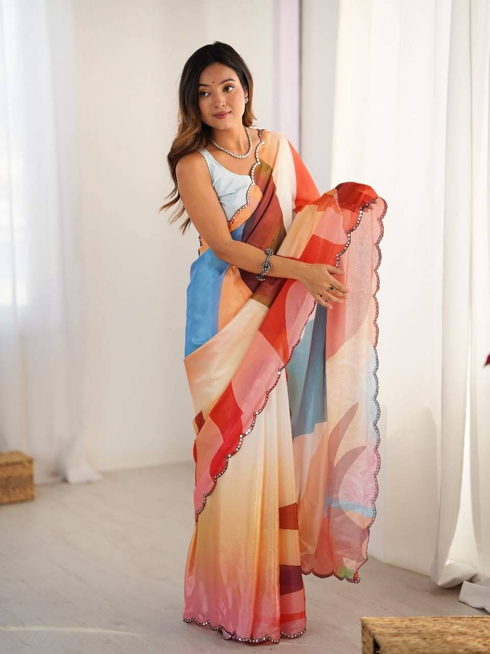 Elena Vol-3 By PC 301 To 310 Series Indian Traditional Wear Collection Beautiful Stylish Fancy Colorful Party Wear & Occasional Wear Chinnon Sarees At Wholesale Price