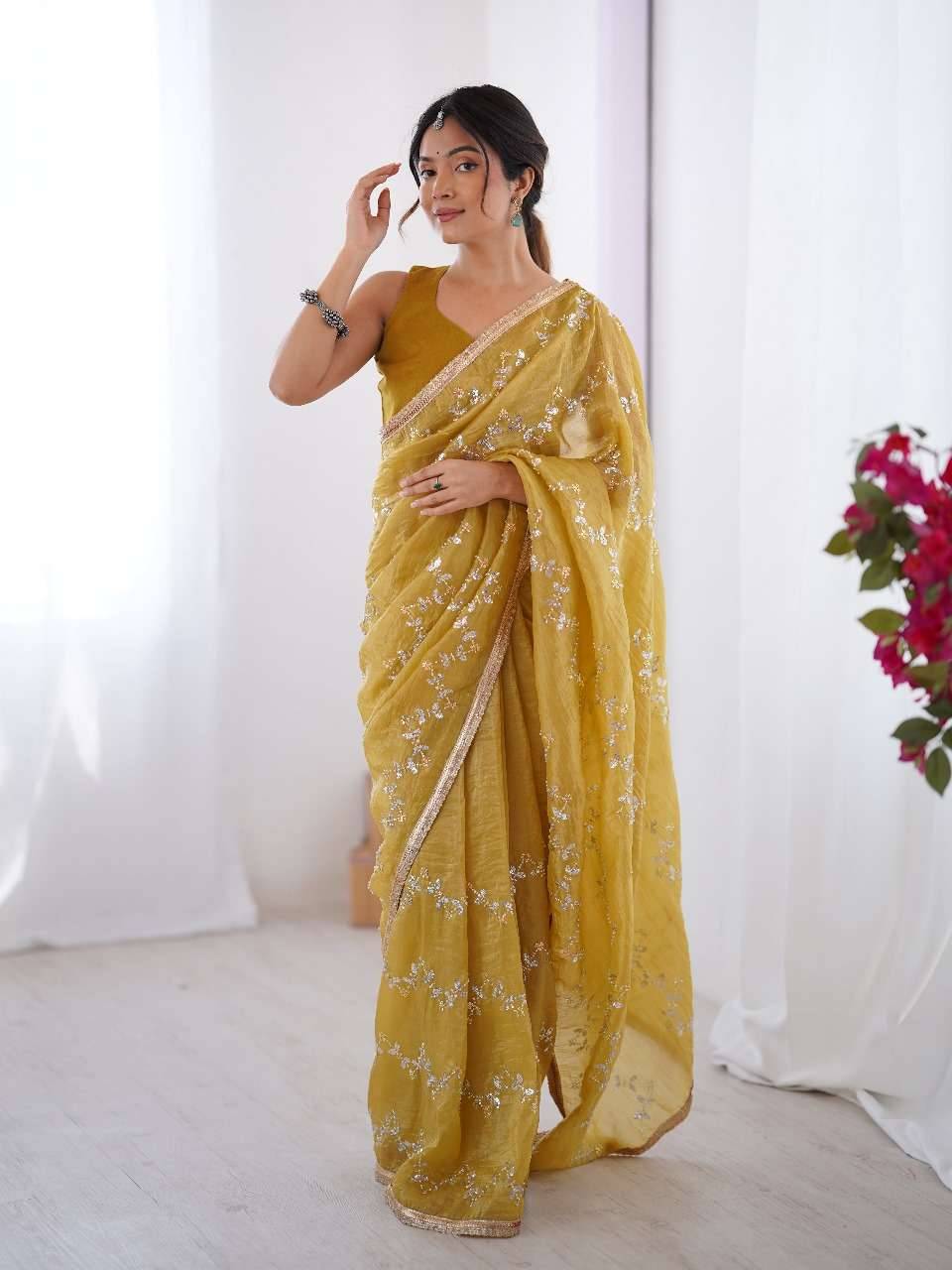 Galaxy By PC 01 To 04 Series Indian Traditional Wear Collection Beautiful Stylish Fancy Colorful Party Wear & Occasional Wear Gold Crush Sarees At Wholesale Price