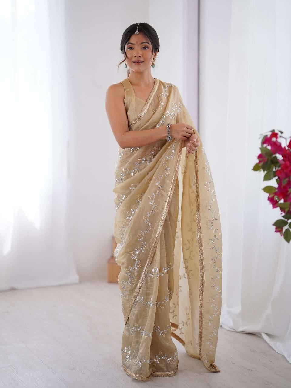 Galaxy By PC 01 To 04 Series Indian Traditional Wear Collection Beautiful Stylish Fancy Colorful Party Wear & Occasional Wear Gold Crush Sarees At Wholesale Price