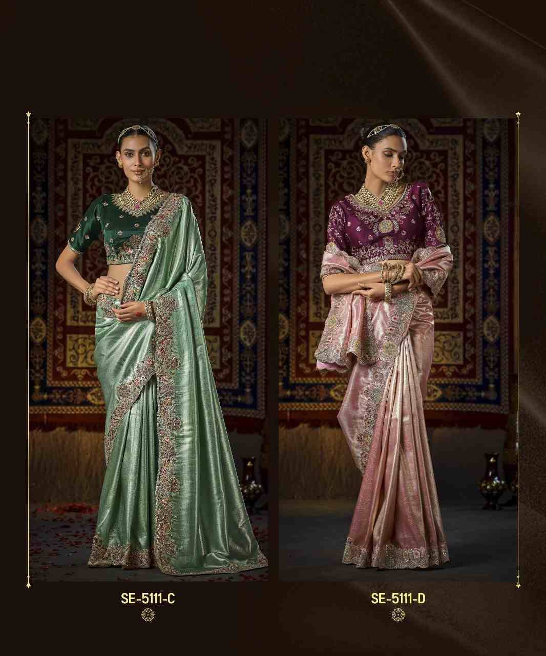 5111 By Fashid Wholesale 5111-A To 5111-D Series Indian Traditional Wear Collection Beautiful Stylish Fancy Colorful Party Wear & Occasional Wear Silk Sarees At Wholesale Price