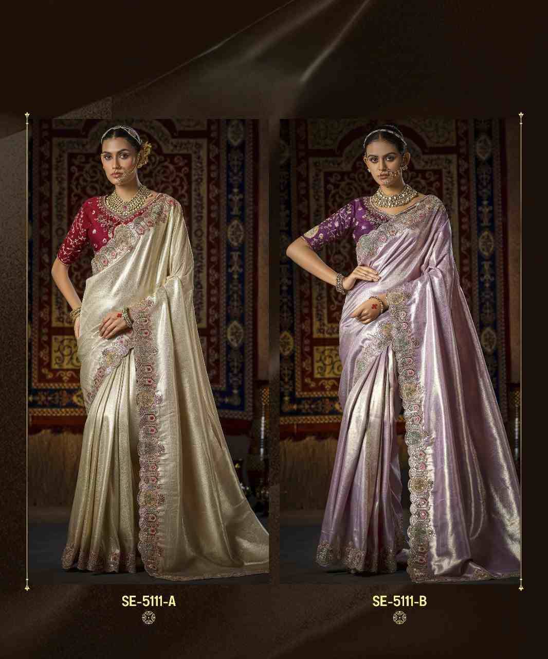 5111 By Fashid Wholesale 5111-A To 5111-D Series Indian Traditional Wear Collection Beautiful Stylish Fancy Colorful Party Wear & Occasional Wear Silk Sarees At Wholesale Price