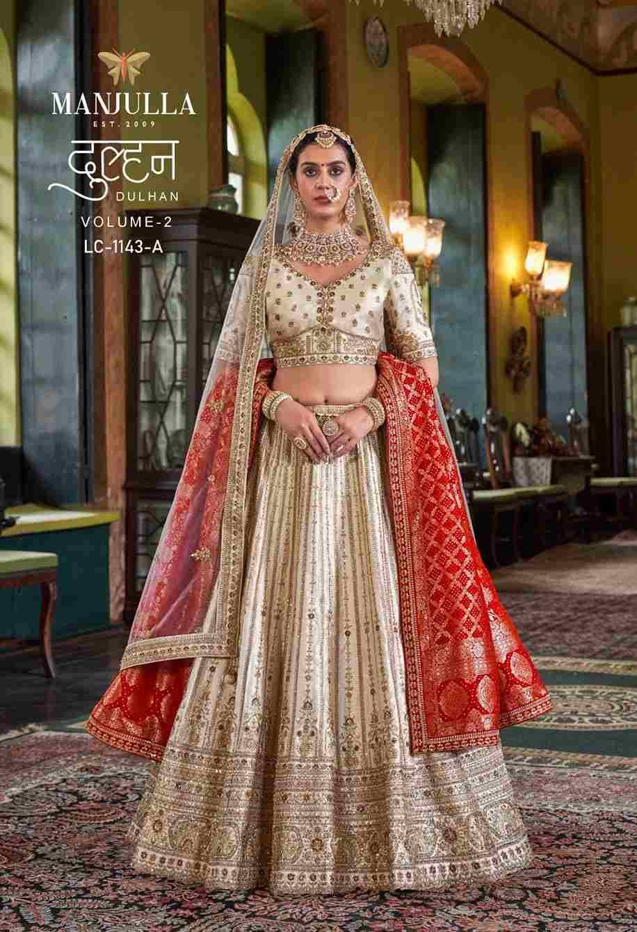 Dulhan Vol-2 By Manjulla Bridal Wear Collection Beautiful Stylish Colorful Fancy Party Wear & Occasional Wear Banarasi Silk Lehengas At Wholesale Price