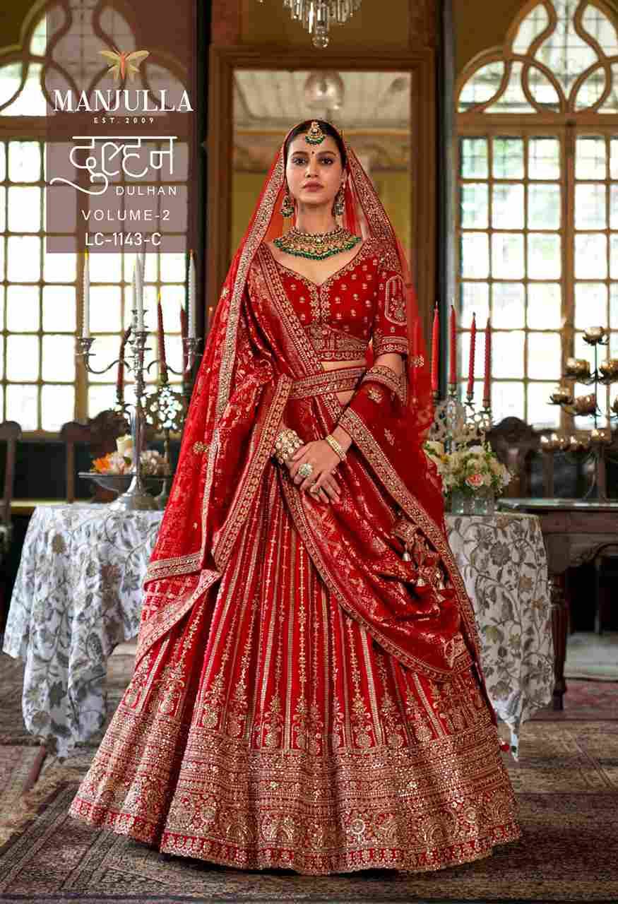 Dulhan Vol-2 By Manjulla Bridal Wear Collection Beautiful Stylish Colorful Fancy Party Wear & Occasional Wear Banarasi Silk Lehengas At Wholesale Price