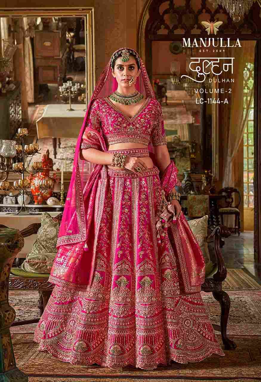 Dulhan Vol-2 By Manjulla Bridal Wear Collection Beautiful Stylish Colorful Fancy Party Wear & Occasional Wear Banarasi Silk Lehengas At Wholesale Price