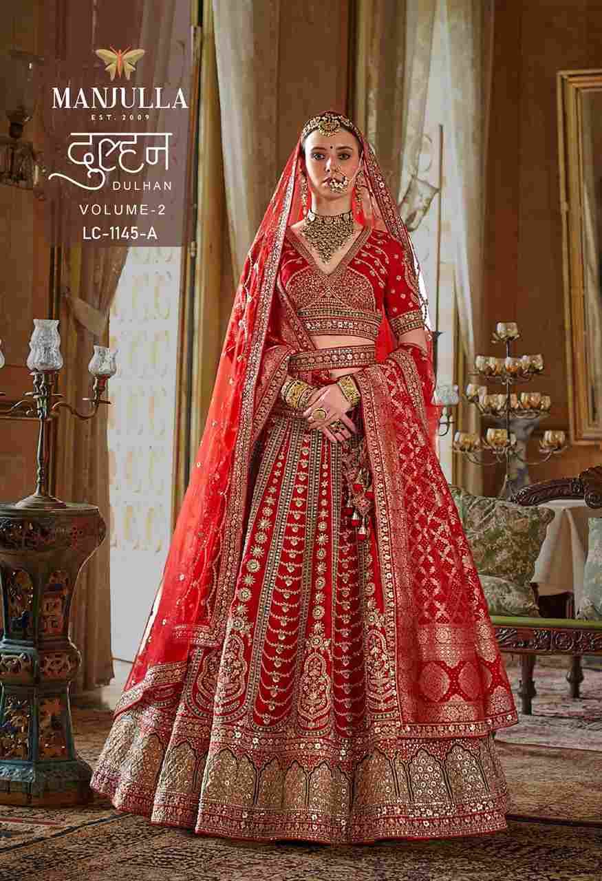Dulhan Vol-2 By Manjulla Bridal Wear Collection Beautiful Stylish Colorful Fancy Party Wear & Occasional Wear Banarasi Silk Lehengas At Wholesale Price