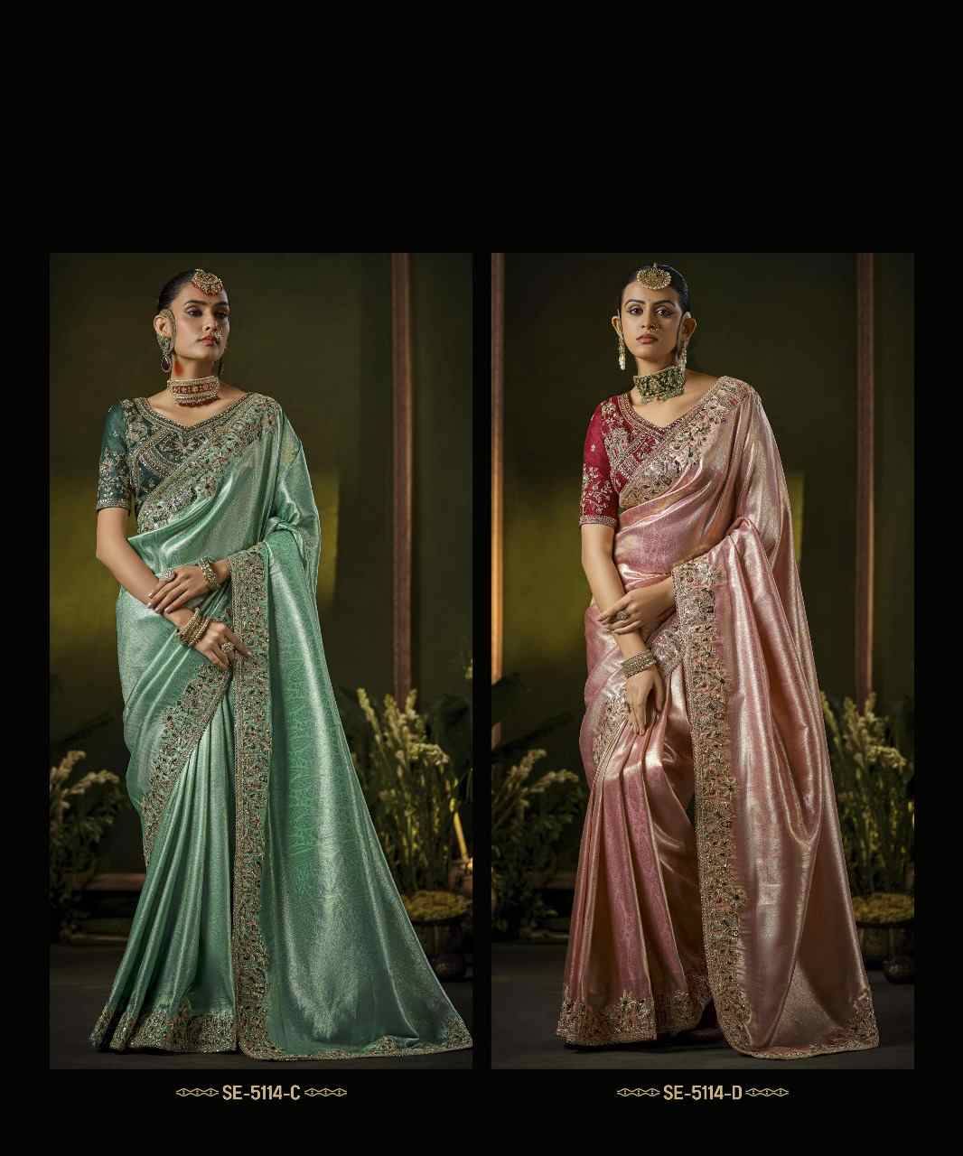 5114 By Fashid Wholesale 5114-A To 5114-D Series Indian Traditional Wear Collection Beautiful Stylish Fancy Colorful Party Wear & Occasional Wear Silk Sarees At Wholesale Price