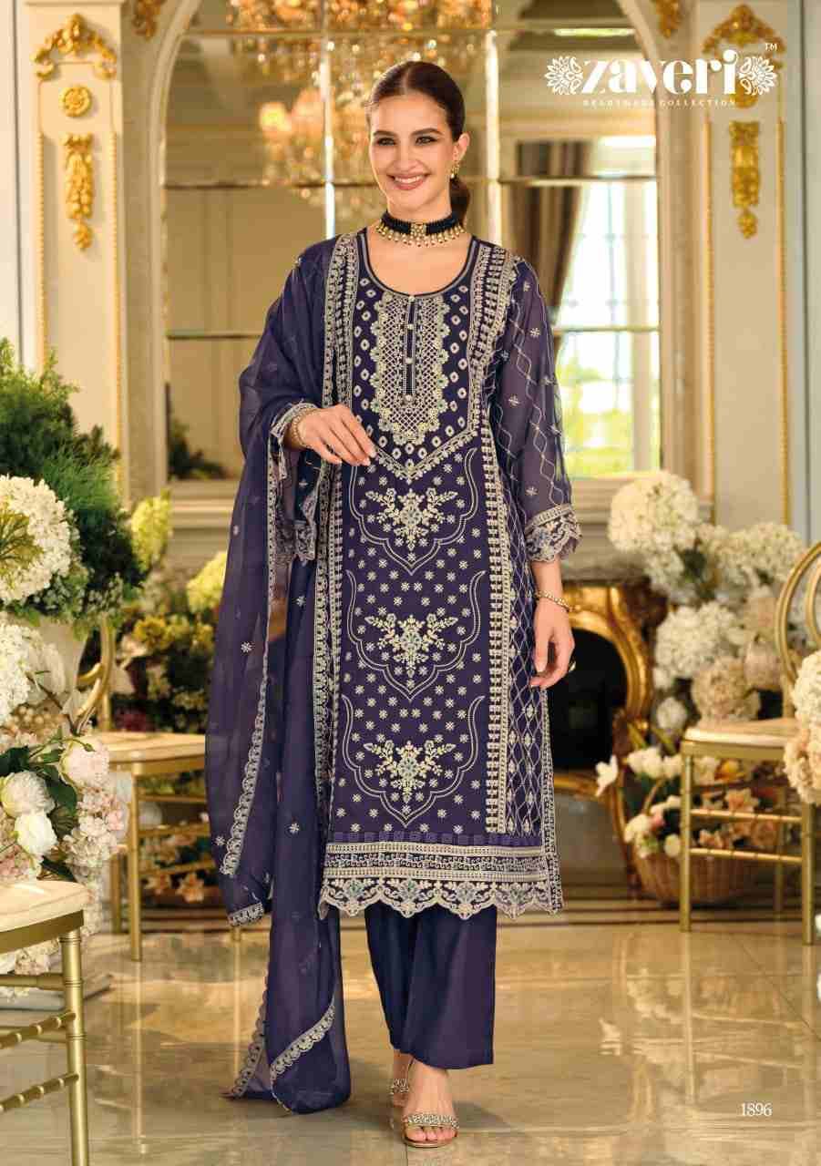 Fashion Beats By Zaveri 1895 To 1897 Series Designer Festive Suits Beautiful Fancy Colorful Stylish Party Wear & Occasional Wear Soft Organza Dresses At Wholesale Price