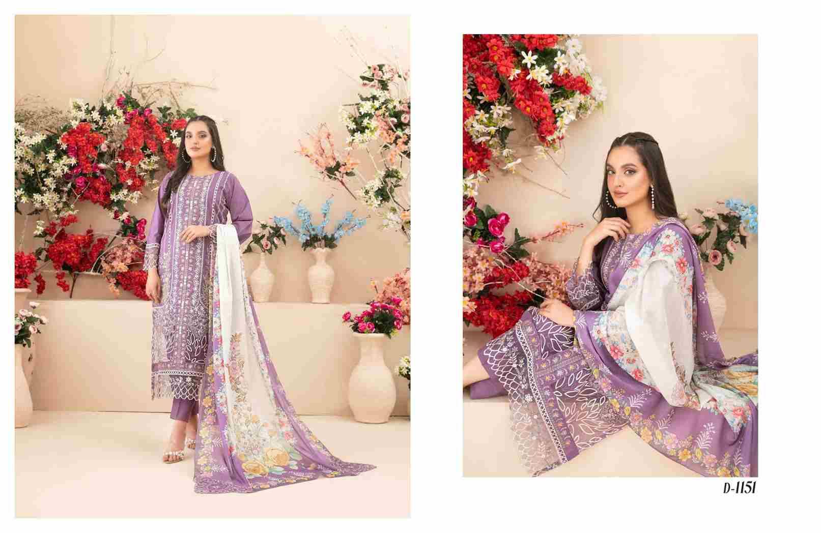 Original Pakistani Saiba By Tawakkal Fab 1151 To 1160 Series Beautiful Pakistani Suits Colorful Stylish Fancy Casual Wear & Ethnic Wear Lawn Dresses At Wholesale Price