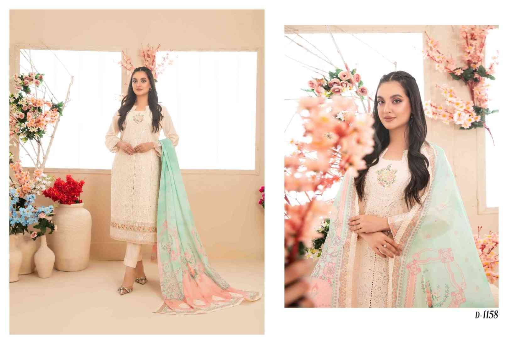 Original Pakistani Saiba By Tawakkal Fab 1151 To 1160 Series Beautiful Pakistani Suits Colorful Stylish Fancy Casual Wear & Ethnic Wear Lawn Dresses At Wholesale Price