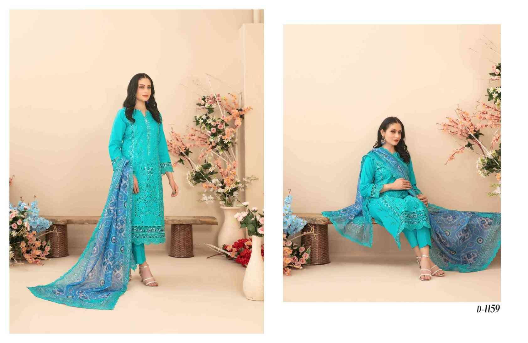 Original Pakistani Saiba By Tawakkal Fab 1151 To 1160 Series Beautiful Pakistani Suits Colorful Stylish Fancy Casual Wear & Ethnic Wear Lawn Dresses At Wholesale Price