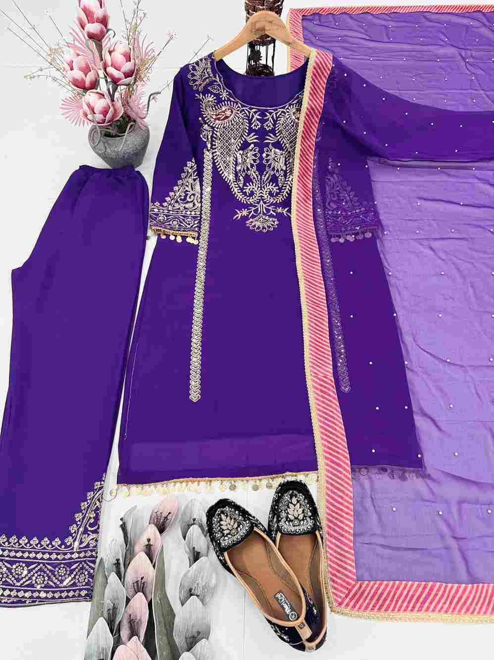 Kf-1704 By Fashid Wholesale Beautiful Festive Suits Colorful Stylish Fancy Casual Wear & Ethnic Wear Faux Georgette Dresses At Wholesale Price