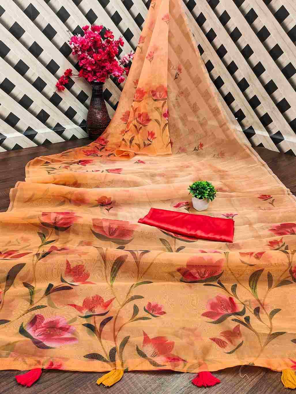 Srr-109 By Fashid Wholesale 01 To 14 Series Indian Traditional Wear Collection Beautiful Stylish Fancy Colorful Party Wear & Occasional Wear Organza Digital Print Sarees At Wholesale Price