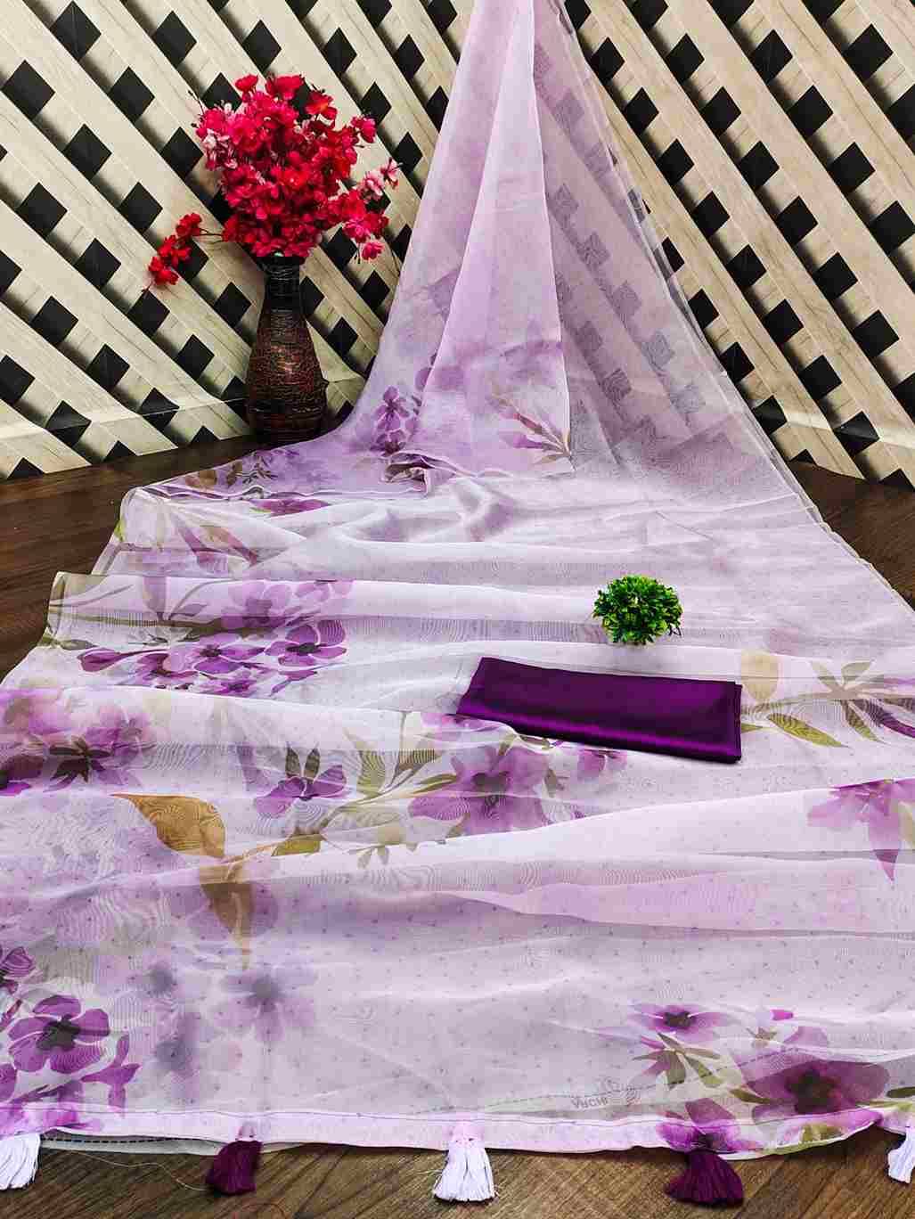 Srr-109 By Fashid Wholesale 01 To 14 Series Indian Traditional Wear Collection Beautiful Stylish Fancy Colorful Party Wear & Occasional Wear Organza Digital Print Sarees At Wholesale Price