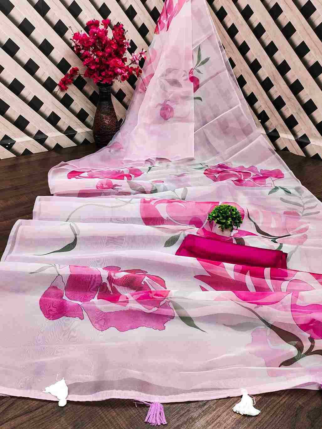 Srr-109 By Fashid Wholesale 01 To 14 Series Indian Traditional Wear Collection Beautiful Stylish Fancy Colorful Party Wear & Occasional Wear Organza Digital Print Sarees At Wholesale Price