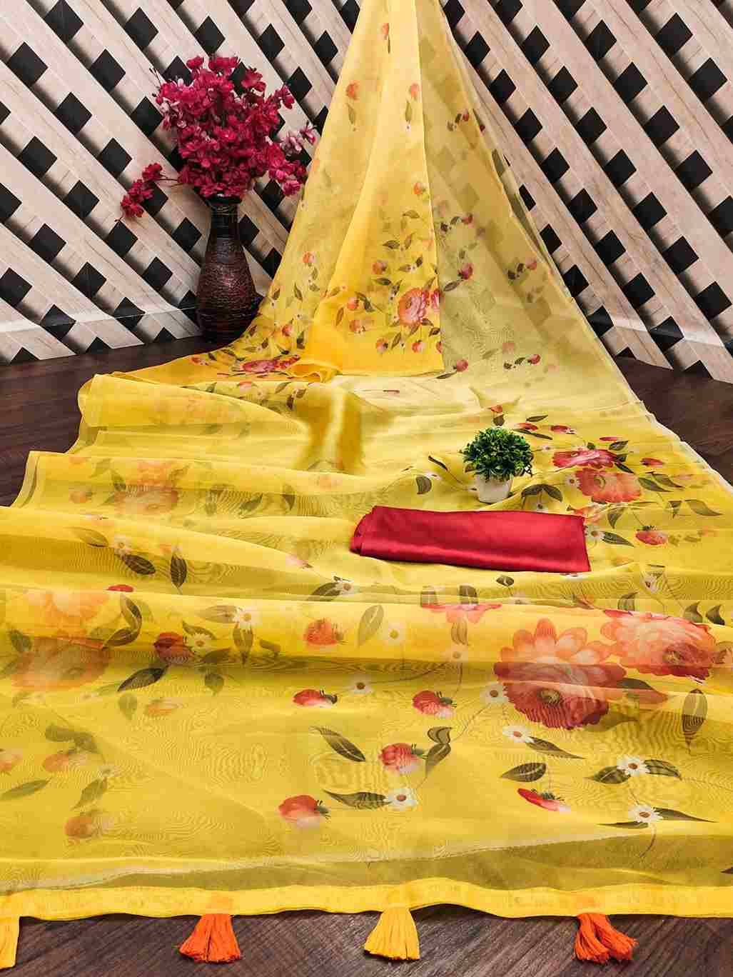 Srr-109 By Fashid Wholesale 01 To 14 Series Indian Traditional Wear Collection Beautiful Stylish Fancy Colorful Party Wear & Occasional Wear Organza Digital Print Sarees At Wholesale Price
