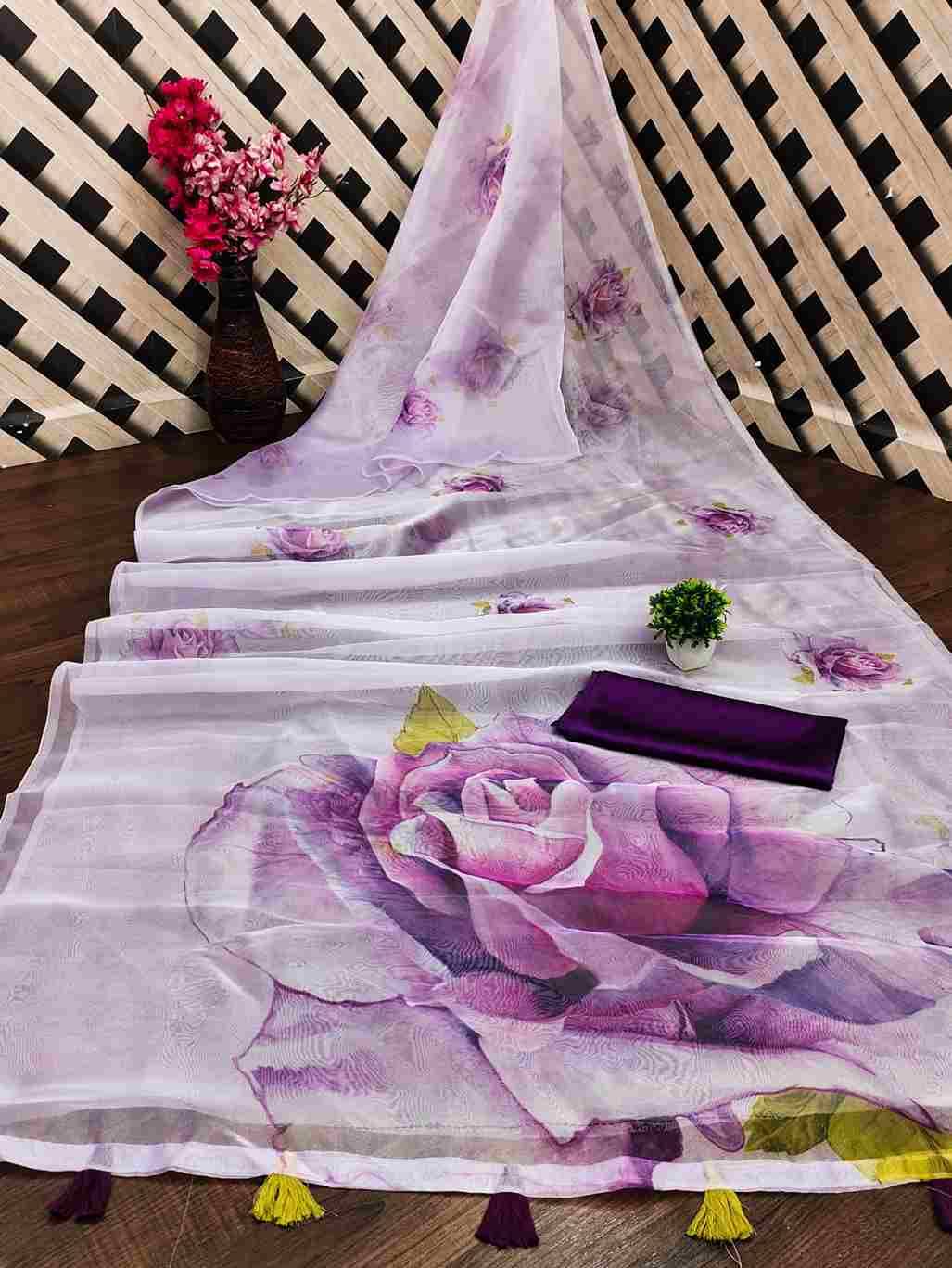 Srr-109 By Fashid Wholesale 01 To 14 Series Indian Traditional Wear Collection Beautiful Stylish Fancy Colorful Party Wear & Occasional Wear Organza Digital Print Sarees At Wholesale Price