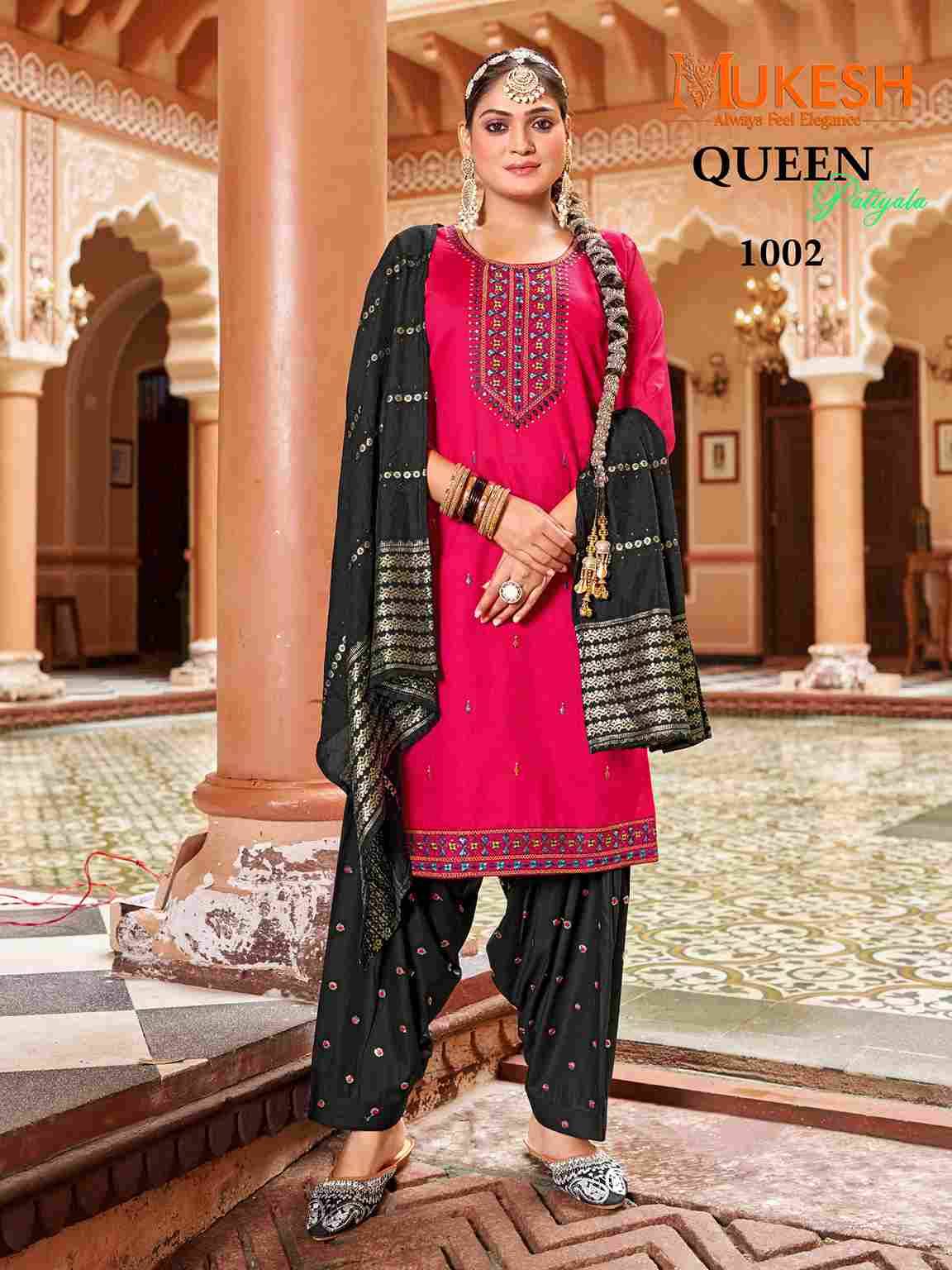 Queen By Mukesh 1001 To 1008 Series Festive Suits Beautiful Fancy Colorful Stylish Party Wear & Occasional Wear Gadhwal Silk Dresses At Wholesale Price
