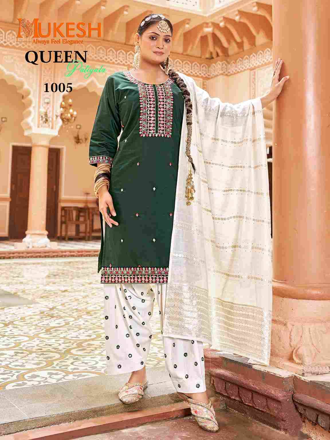 Queen By Mukesh 1001 To 1008 Series Festive Suits Beautiful Fancy Colorful Stylish Party Wear & Occasional Wear Gadhwal Silk Dresses At Wholesale Price