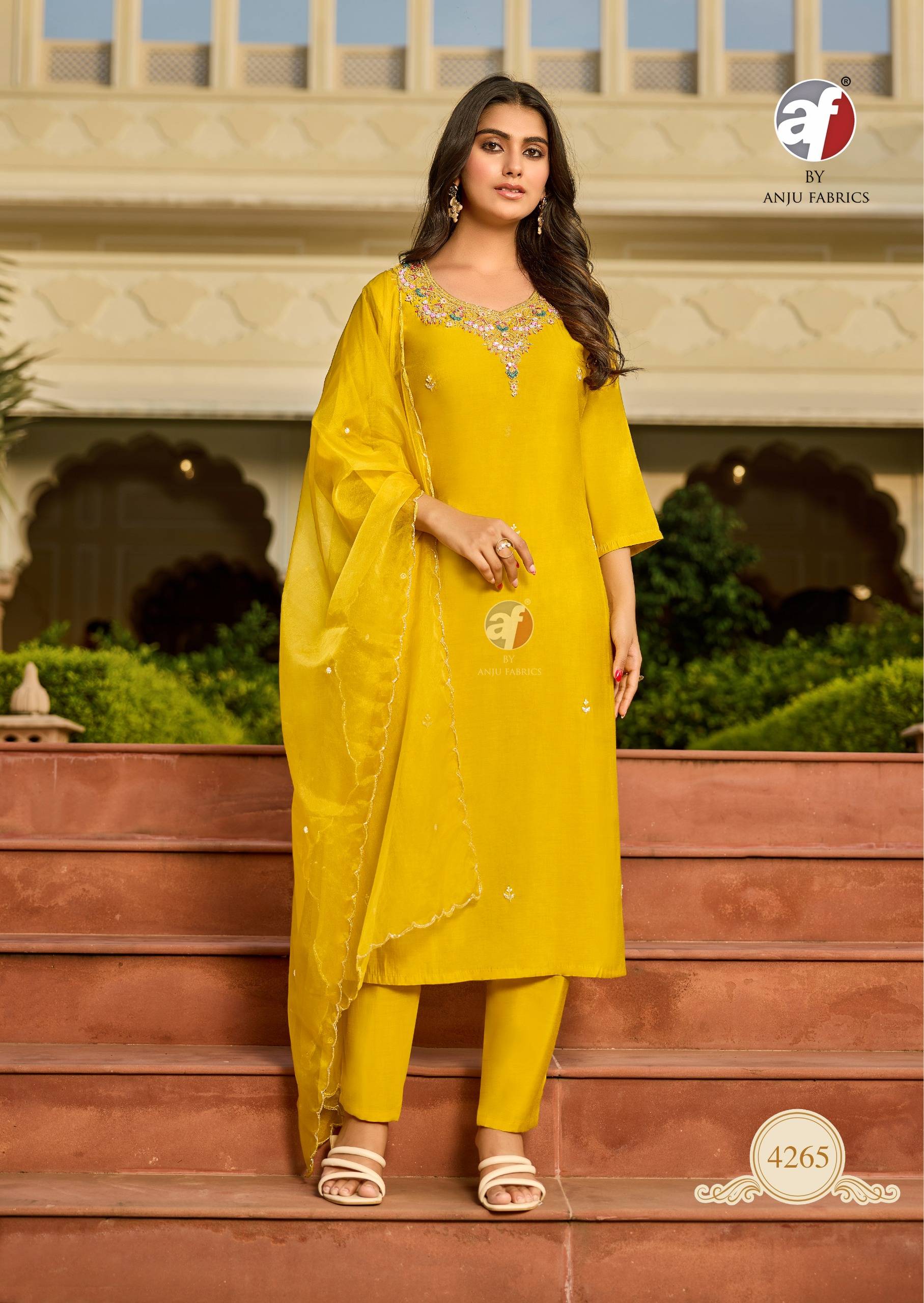 Mayra Vol-7 By Anju Fabrics 4261 To 4266 Series Festive Suits Collection Beautiful Stylish Fancy Colorful Party Wear & Occasional Wear Modal Silk Dresses At Wholesale Price