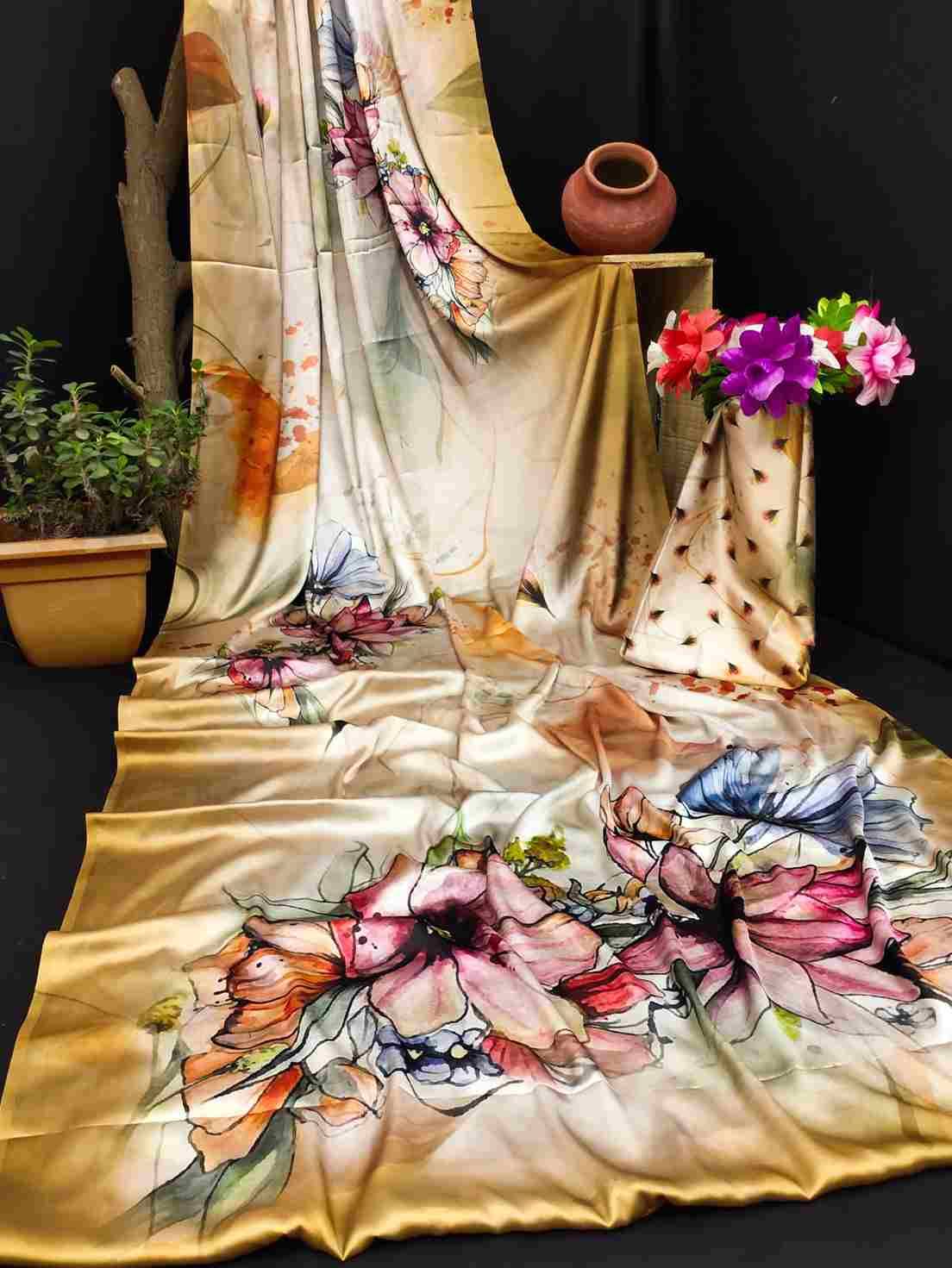 Srr-111 By Fashid Wholesale 01 To 16 Series Indian Traditional Wear Collection Beautiful Stylish Fancy Colorful Party Wear & Occasional Wear Japan Crepe Digital Print Sarees At Wholesale Price
