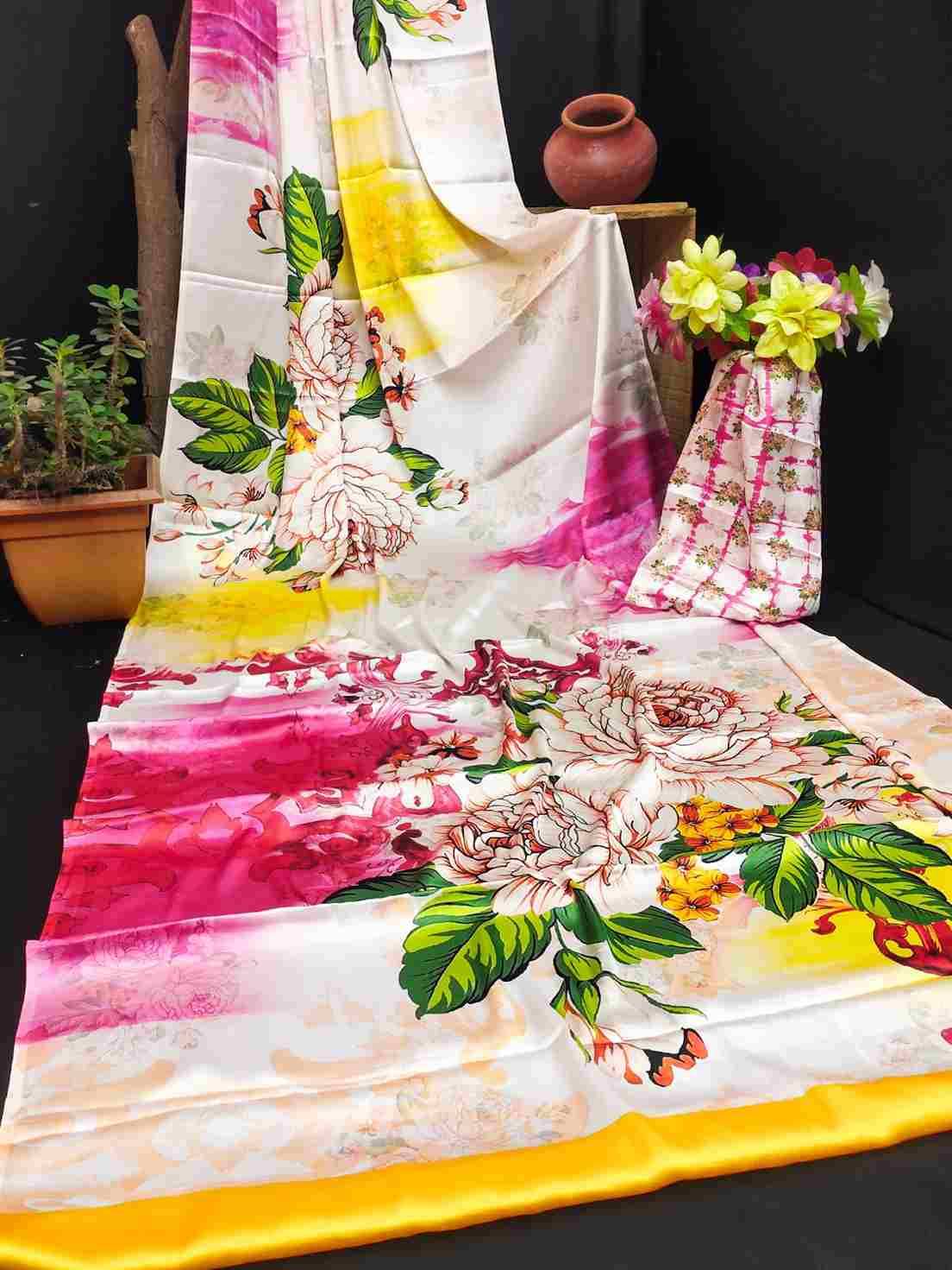 Srr-111 By Fashid Wholesale 01 To 16 Series Indian Traditional Wear Collection Beautiful Stylish Fancy Colorful Party Wear & Occasional Wear Japan Crepe Digital Print Sarees At Wholesale Price