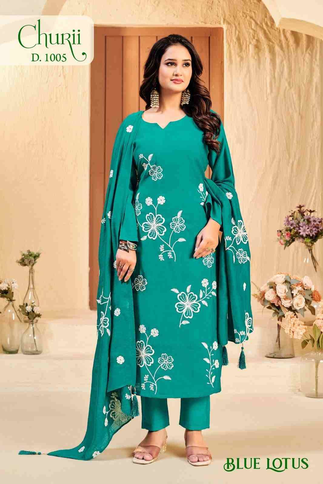 Blue Lotus By Churii 1001 To 1008 Series Beautiful Festive Suits Colorful Stylish Fancy Casual Wear & Ethnic Wear Soft Viscose Dresses At Wholesale Price