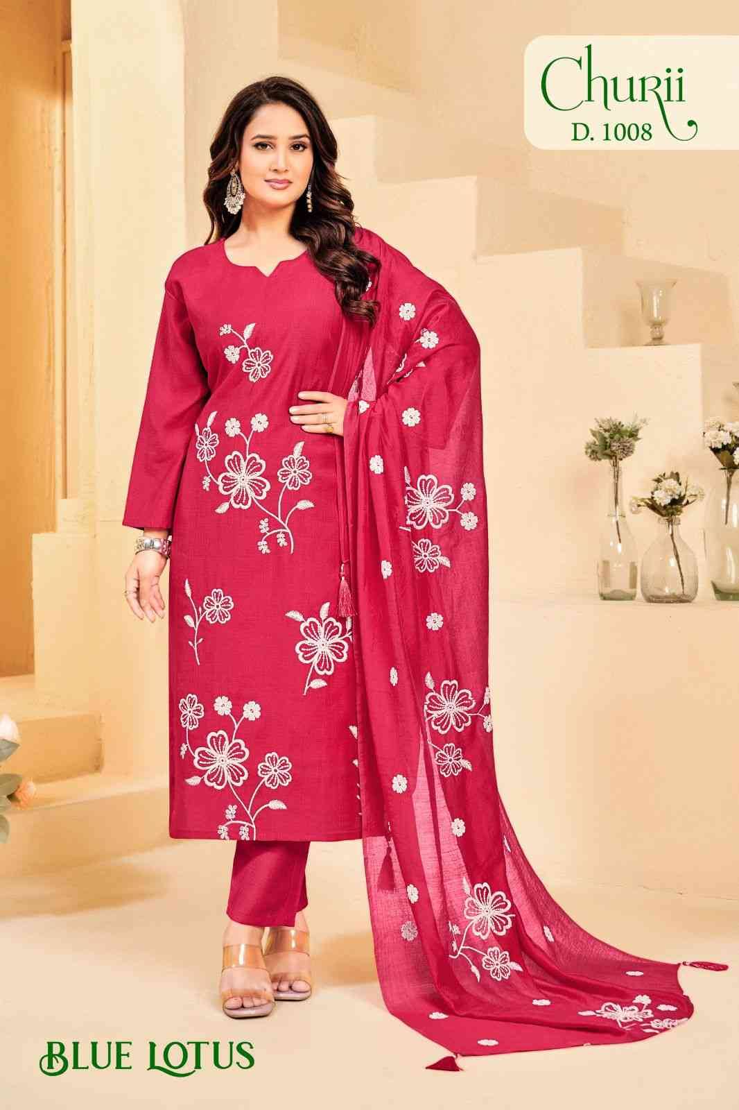 Blue Lotus By Churii 1001 To 1008 Series Beautiful Festive Suits Colorful Stylish Fancy Casual Wear & Ethnic Wear Soft Viscose Dresses At Wholesale Price