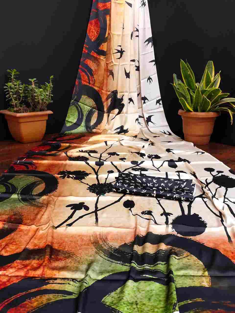 Srr-112 By Fashid Wholesale 01 To 16 Series Indian Traditional Wear Collection Beautiful Stylish Fancy Colorful Party Wear & Occasional Wear Japan Crepe Digital Print Sarees At Wholesale Price