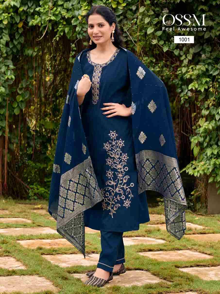 Shagun By Ossm 1001 To 1006 Series Designer Festive Suits Beautiful Fancy Stylish Colorful Party Wear & Occasional Wear Viscose Silk Dresses At Wholesale Price