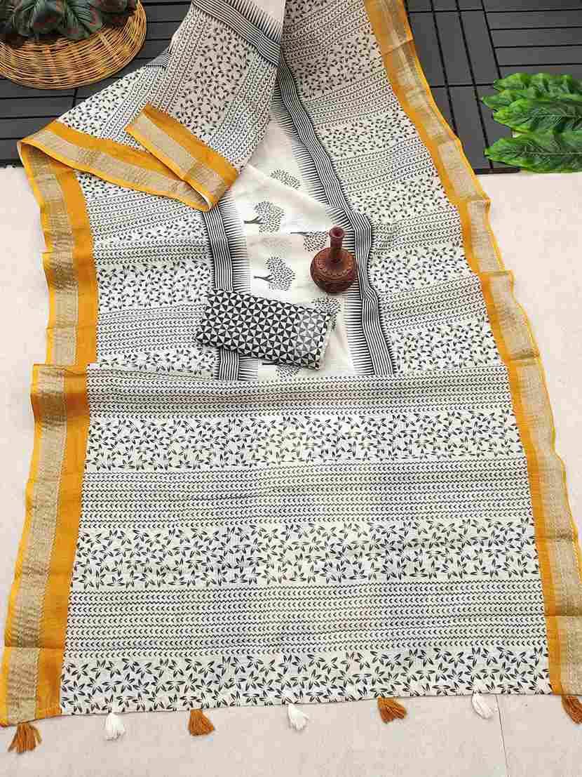 Srr-113 By Fashid Wholesale 01 To 10 Series Indian Traditional Wear Collection Beautiful Stylish Fancy Colorful Party Wear & Occasional Wear Linen Silver Digital Print Sarees At Wholesale Price