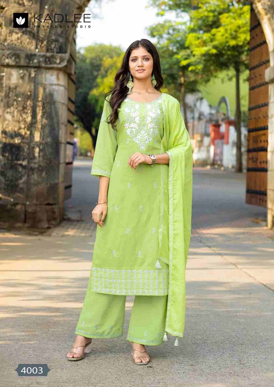 Aarya By Kadlee 1001 To 1006 Series Beautiful Festive Suits Colorful Stylish Fancy Casual Wear & Ethnic Wear Pure Cotton With Work Dresses At Wholesale Price