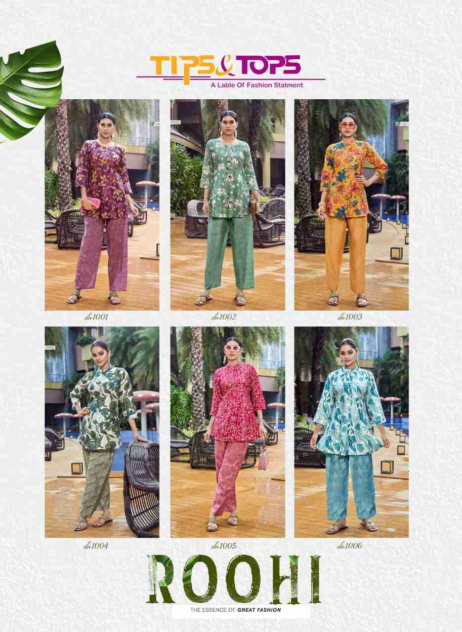 Roohi By Tips And Tops 1001 To 1006 Series Designer Stylish Fancy Colorful Beautiful Party Wear & Ethnic Wear Collection Vetican Co-Ord At Wholesale Price